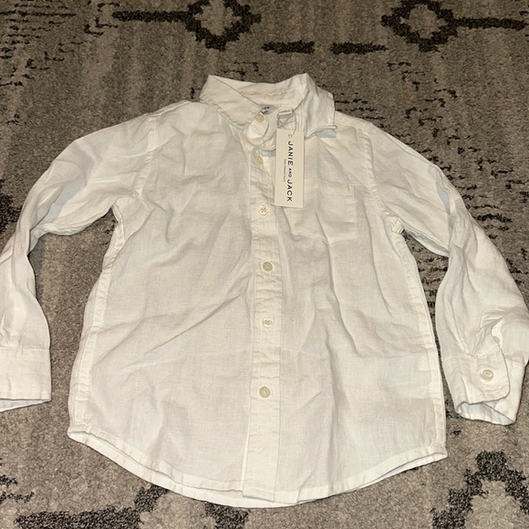 Janie and Jack Linen shirt Size 4 NWT - Picture 1 of 3